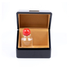 Double Bottle Cube Shape Long Logo Black Piano Paint Essential Oil Perfume Packaging Box