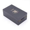 Gold Metal Logo Embedded in Black Piano Paint Perfume Wooden Box Packaging