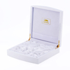 A Classic And Fashionable Oriental Style Collection of White Exquisite Curved Flip-top Paint Perfume Wooden Box Packaging Gift Box Customization