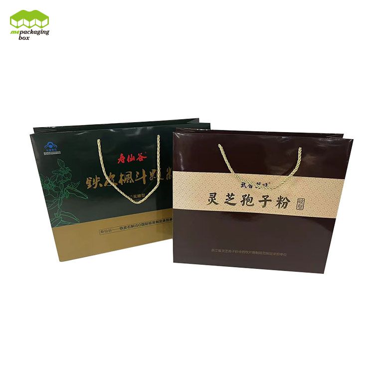 Laser Paper Foiling Logo Golden Paper Bag