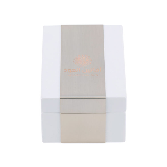 arabic style rose golden metal plate decoration 15ml perfume box
