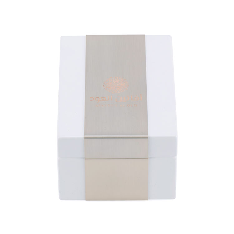 arabic style rose golden metal plate decoration 15ml perfume box
