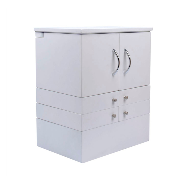 Multifunctional with Mirror And Drawers White Wooden Jewelry Box