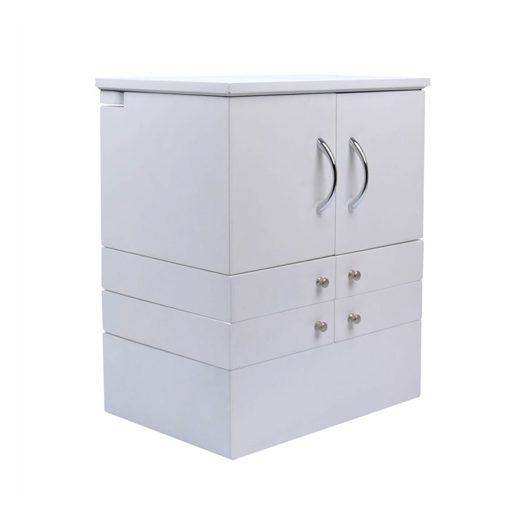 Multifunctional with Mirror And Drawers White Wooden Jewelry Box