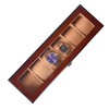 Wholesale Brown 6 Slot Watch Presentation Packaging Box With Clear Window Wooden Watch Box 6 Slot