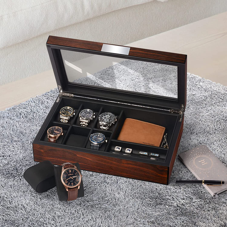 Wood Watch Box India Wooden Watch Box Solid Espresso 12 Slot Wood Watch Box