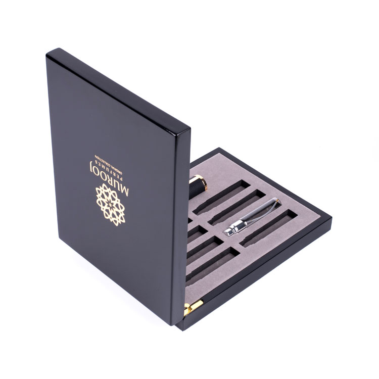 Custom Luxury White Piano Paint MDF Wooden Box for Storage Perfume Varnish Wooden Packaging Gift Box with Hinged Lids