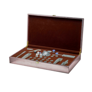 Mechanical Two Playing Pull Out Drawer Plastic Cake Rose Gold PU Leather Cosmetic Essential Oil Gift Packaging Box