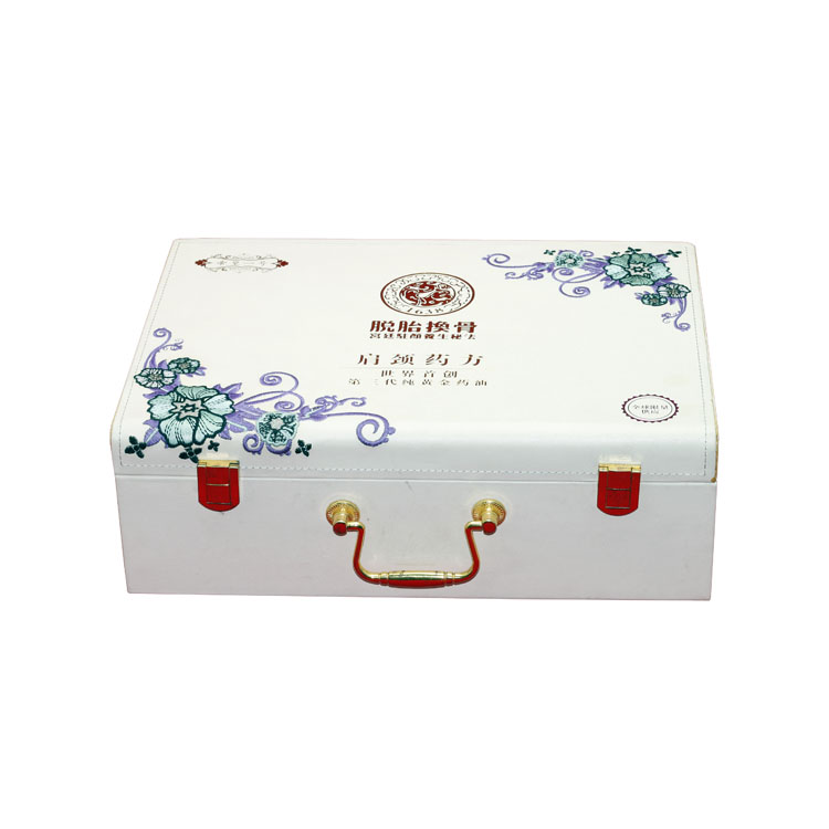 Organize Personalized Outdoor Multipurpose Collapsible White PU Leather Cosmetic Essential Oil Gift Packaging Box