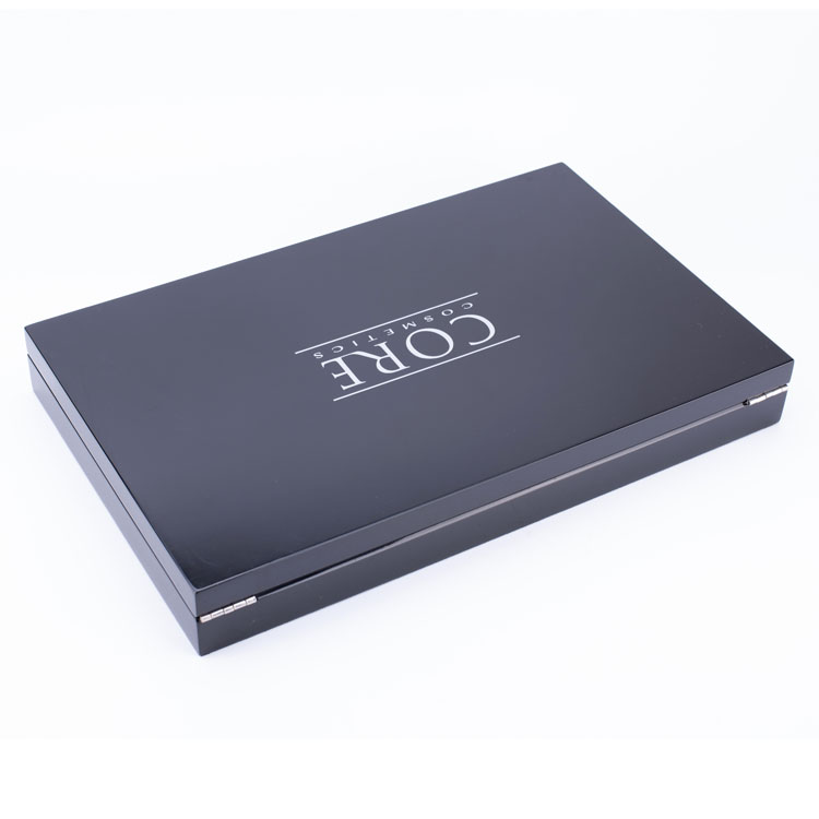 Wooden Makeup Brush Set Luxury Black Piano Box