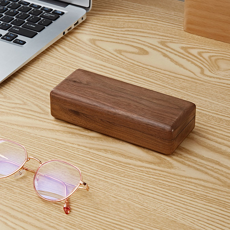 Custom Leather Oversized Sunglasses Packaging Boxes Case For Display Wood Packing Box