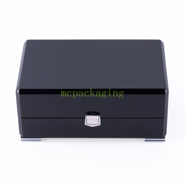 Customized Logo Black Glossy Wood Jewelry Box Wooden Jewelry Box Template Wooden Jewelry Box Xxl