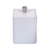 Small Hinged Silver Lock Wooden Teabag Box