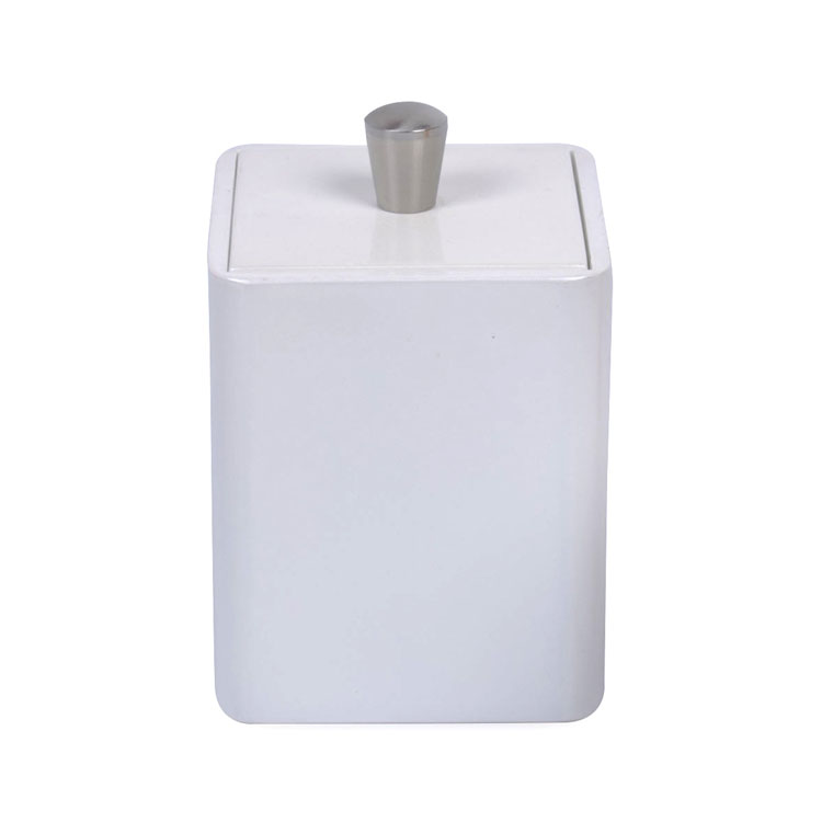 Small Hinged Silver Lock Wooden Teabag Box