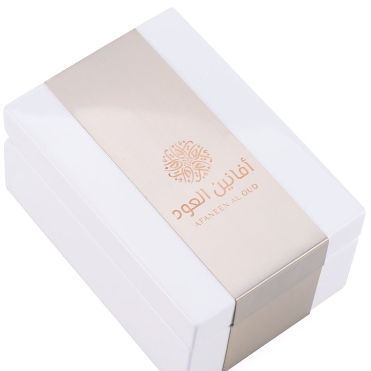 arabic style rose golden metal plate decoration 15ml perfume box