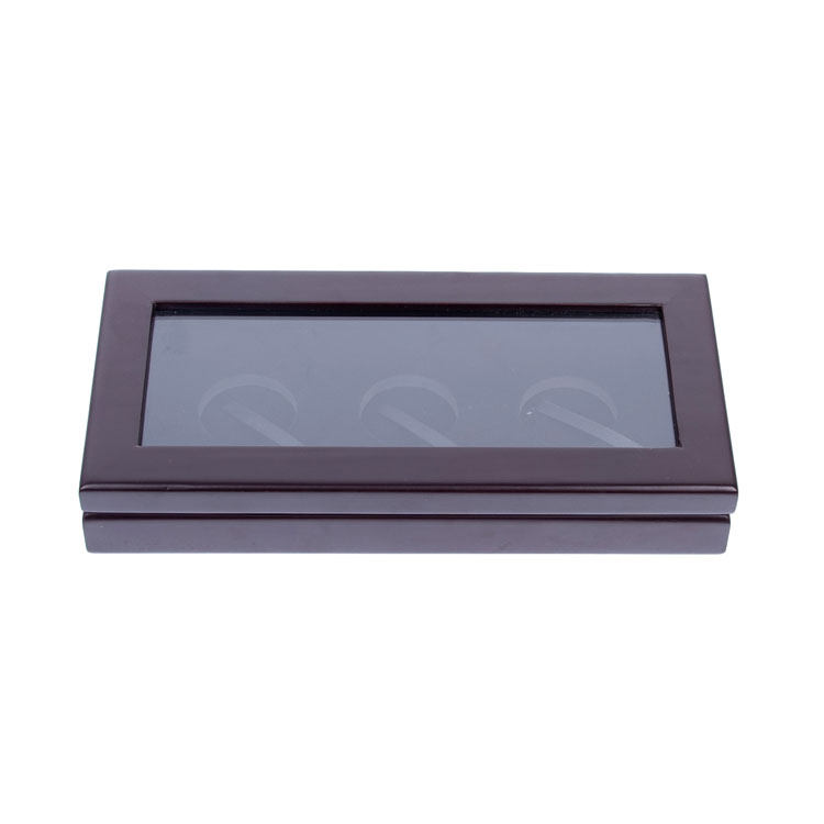 3coin Glass Window Display Wooden Coin Box