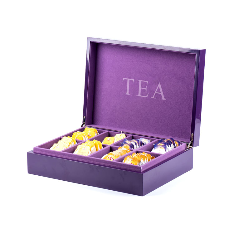 purple teabags canonical wooden tea box