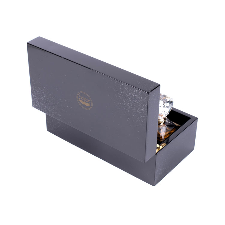 Black Piano Lacquer Custom Luxury wooden Perfume Bottle Box Packaging Gift Boxes With Key Lock