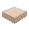 Natural color balsa Box with 6 Compartments Bag Caddy Wooden tea box with Closable Lid
