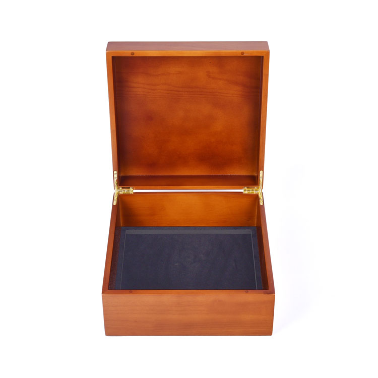 Oak Hinged Matt Logo Engraved Wooden Gift Box