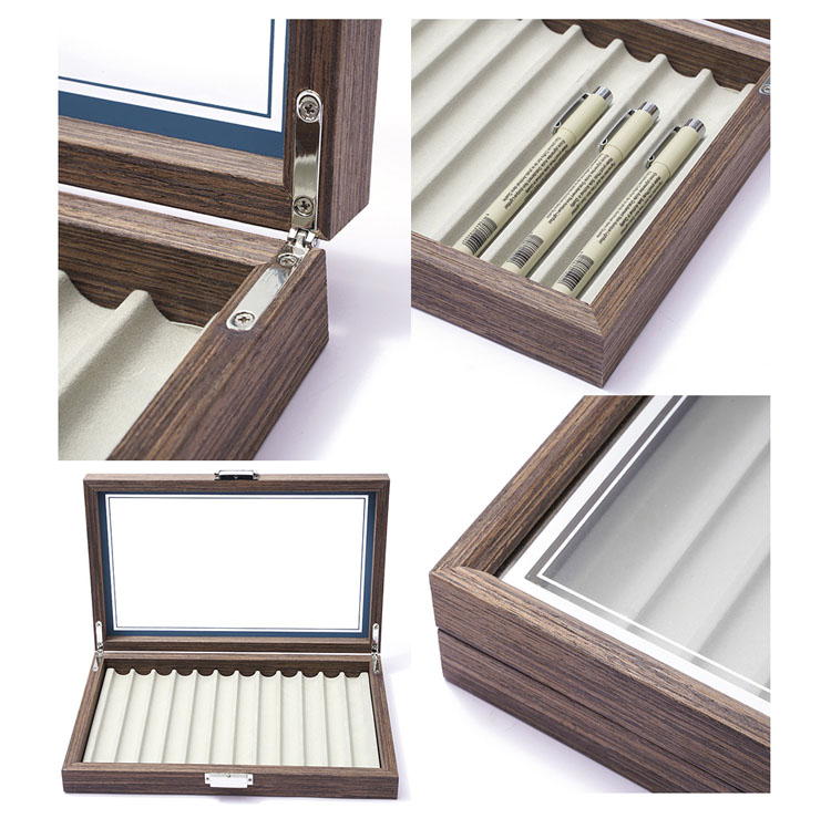 Gift Boxes Bottle And Luxury Folding Wooden Pen with Box for Engraving