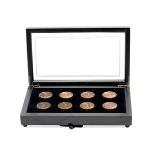 Golden Protective Set Note Vending Snack Slot Souvenir Supplies Piano Lacquer Wooden Coin Box