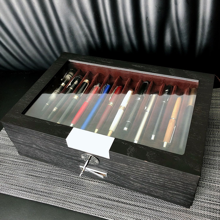 Holder Display Gift Pen Box with Wooden