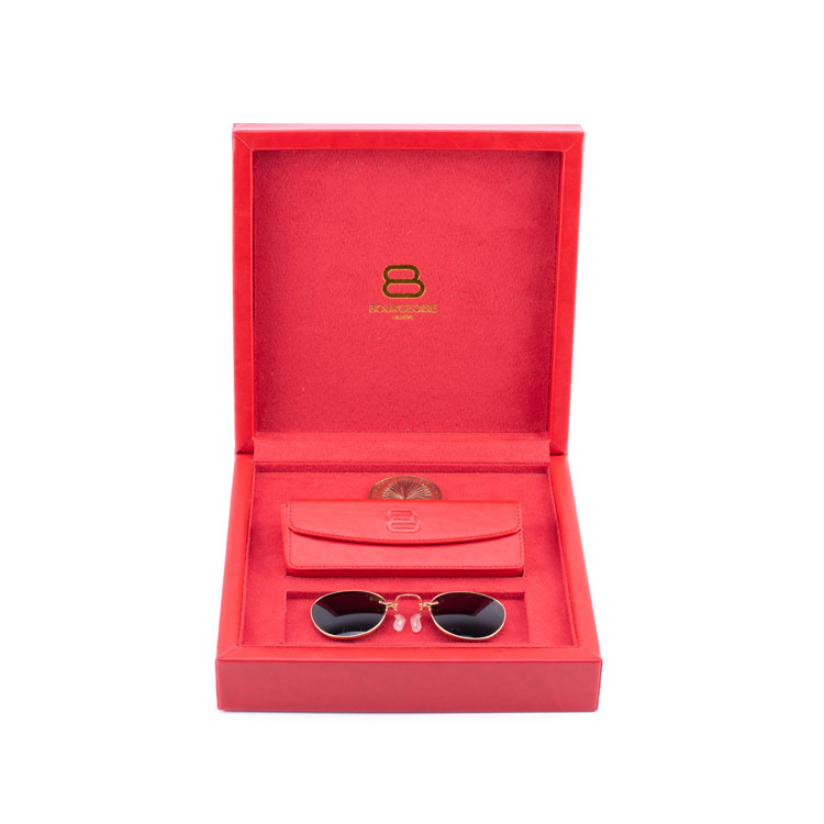 OEM Luxury Custom Red Sunglass Packaging Cases Box For Gift