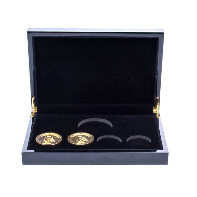 Multi Currency Wooden Coin Collector Set Storage Box Case With Trays Wood Packing Box
