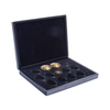 Presentation Medallion Standing Collector Capsule Donation Boxes Piano Lacquer Wooden Coin Box