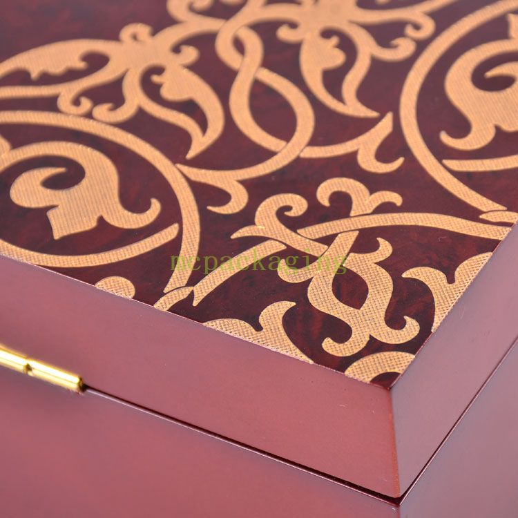Elegant Crafts Wall Signs Woma Bakaging Boite Favour Fabric Embossing Incense Boxe Piano Lacquer Wooden Dates Box