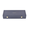Black Two Seven-character Hinges Two Japanese-character Gold Locks Black Flannel EVA Open Hole Inner Tray 6 Bottles of Wooden Paint Perfume Box Packaging