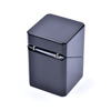 Cube Black Piano Paint Oblique Cover 45 Degree Corner Wooden Perfume Packaging Box Custom Made