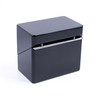 Double Bottle Cube Shape Long Logo Black Piano Paint Essential Oil Perfume Packaging Box