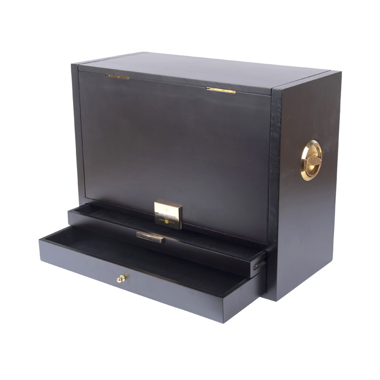 Matt Black Pinewood Distinctive Wine Box