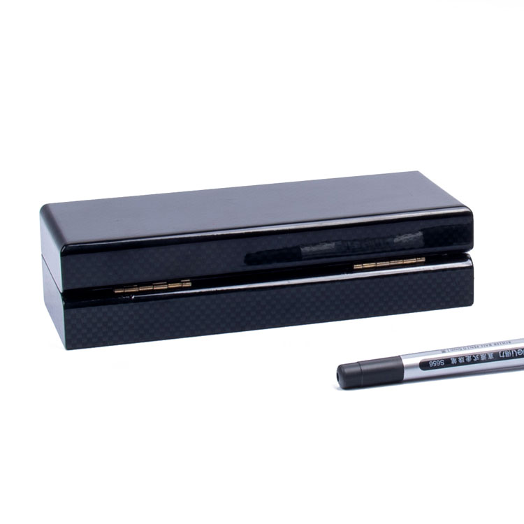 Black Piano Lacquer Souvenir Medal Single Pen Wood Box