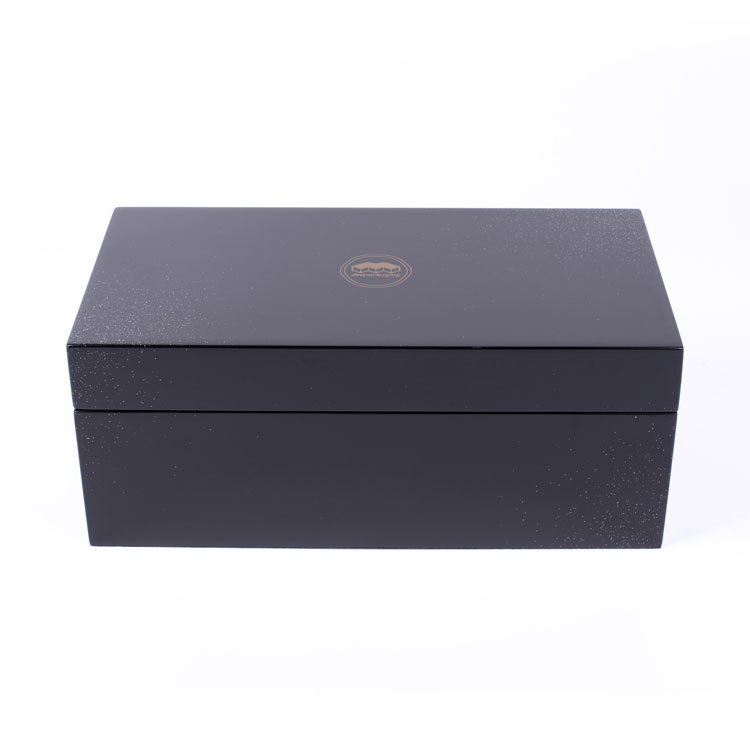 Black Piano Lacquer Custom Luxury wooden Perfume Bottle Box Packaging Gift Boxes With Key Lock