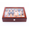 WoodBox Factory High Quality 18 Slots Watch Storage Organizer With Clear Lid