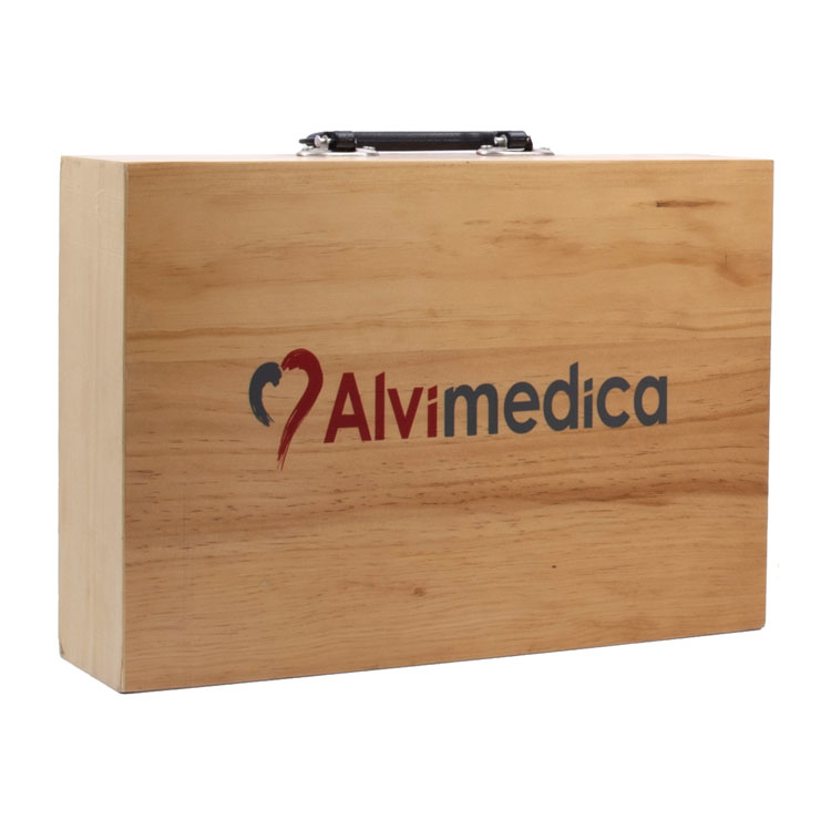 Wooden Box Looking Custom Printed Corrugated Paper Eco Mailer Box for Gift Packaging With Handle