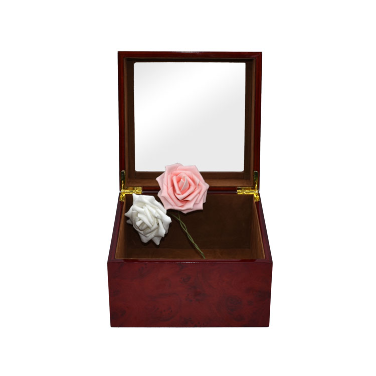 Wood Box Custom Size Acrylic Clear Lid Pine Box Display Packaging Gift Wooden Tea Box