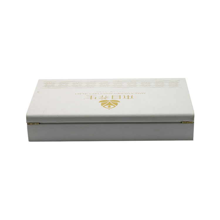 bangle lined mousepad mtg stock jewelri environmentally White PU leather cosmetic gift packaging box