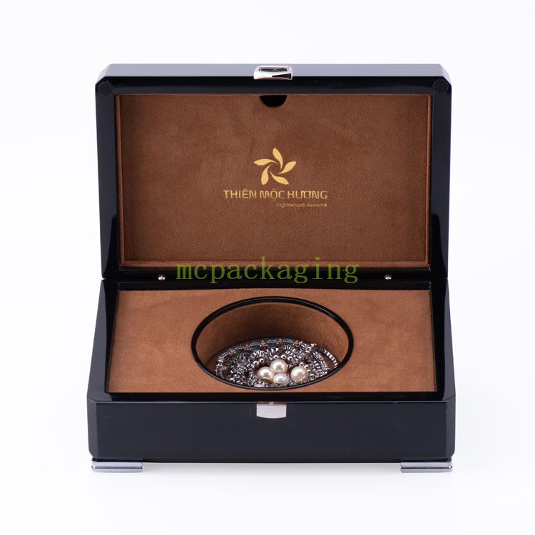 Customized Logo Black Glossy Wood Jewelry Box Wooden Jewelry Box Template Wooden Jewelry Box Xxl