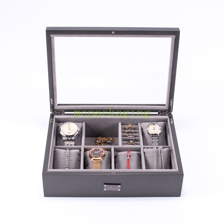 Customized Luxury Wooden Jewelry Storage Box Elegant Rustic Wooden Jewelry Boxes Dark Wood Jewelry Box