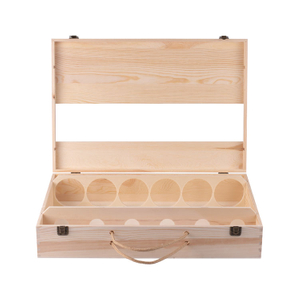 6 Bottle High End Low Moq Gift Packaging Wood Wine Box For 6 Red Wine Bottle wooden wine box with accessories