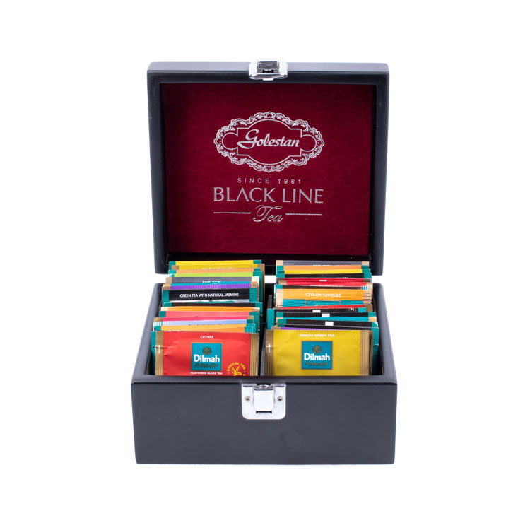 Pioneer Woman Wooden Tea Box Acrylic Tea Bag Wood Box Tea Storage Wood Box