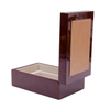 Small Brown Rectangular Inner Tray with Movable Elastic Hinge for Storage And Display of Perfume Wooden Box for Paint Packaging