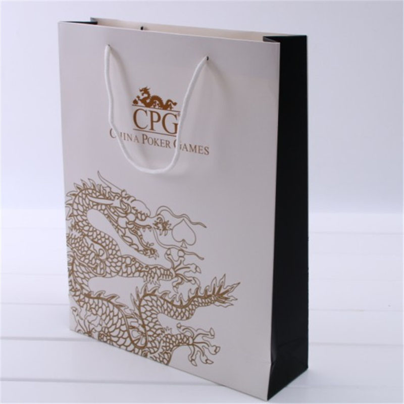 Custom Private Logo Printed Black Big Personalized Luxury Shopping Tote Gift Premium Paper Bags With Handle