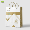 Coated Paper Customized Logo Black Ribbon Paper Bag