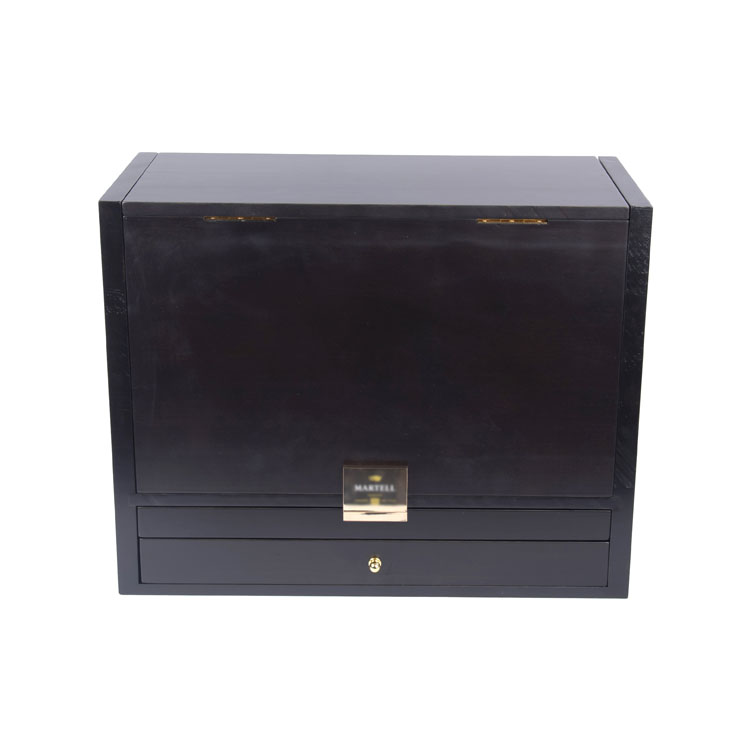 Matt Black Pinewood Distinctive Wine Box