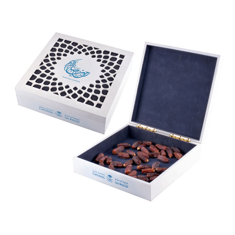 Laser Engraved Unique White Ramadan Box